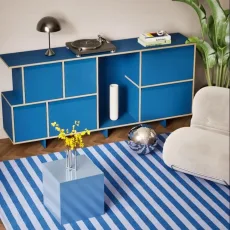 Chest Of Drawers in Blue with Backpanels and Plinth Chest Of Drawers in Blue with Backpanels and Plinth