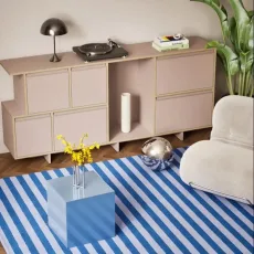 Chest Of Drawers in Pink with Backpanels and Plinth Chest Of Drawers in Pink with Backpanels and Plinth