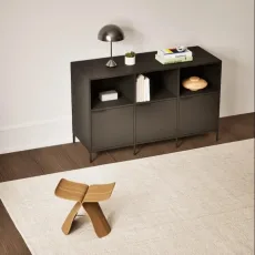 Chest Of Drawers in Premium Black with Doors and Backpanels Chest Of Drawers in Premium Black with Doors and Backpanels