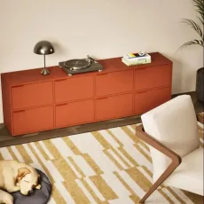 Chest Of Drawers in Terracota with Doors Chest Of Drawers in Terracota with Doors