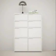 Chest Of Drawers in White with Doors and Backpanels Chest Of Drawers in White with Doors and Backpanels