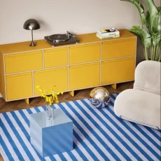 Chest Of Drawers in Yellow with Plinth Chest Of Drawers in Yellow with Plinth