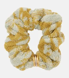 Chloà Chloà Plage floral cotton terry scrunchie Chloà Chloà Plage floral cotton terry scrunchie