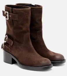 Chloà Dakota 60 suede biker boots Chloà Dakota 60 suede biker boots