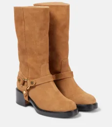 Chloà Dakota suede biker boots Chloà Dakota suede biker boots