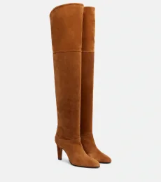 ChloÃ Eve 85 suede over-the-knee boots