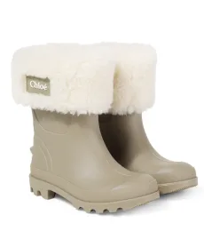 Chloà Kids Logo rain boots Chloà Kids Logo rain boots