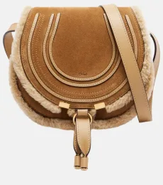 Chloà Marcie Small suede crossbody bag Chloà Marcie Small suede crossbody bag