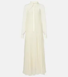 Chloà Silk chiffon shirt dress Chloà Silk chiffon shirt dress