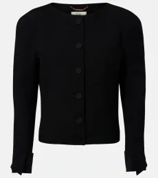 Chloà Virgin wool crêpe cardigan Chloà Virgin wool crêpe cardigan