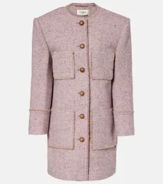 Chloà Wool-blend tweed coat Chloà Wool-blend tweed coat