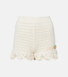 Chloé Crochet scalloped cotton shorts Chloé Crochet scalloped cotton shorts