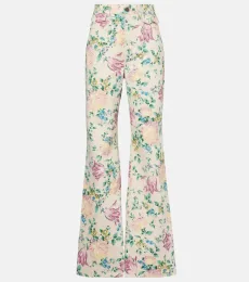 Chloé Jean flare à taille haute et fleurs Chloé Jean flare à taille haute et fleurs