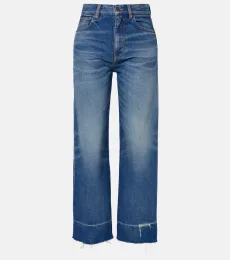 Chloé Jeans anchos cropped con efecto desgastado Chloé Jeans anchos cropped con efecto desgastado