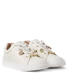 Chloé Kids Baskets en cuir à ornements