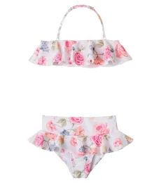 Chloé Kids Bikini floral con volantes