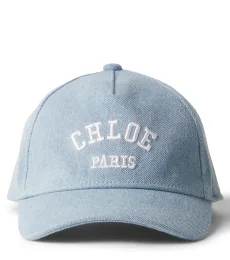 Chloe Kids Logo denim baseball cap Chloe Kids Logo denim baseball cap
