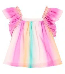Chloé Kids Top de algodón con volantes