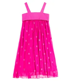 Chloé Kids Vestido de seda bordado Chloé Kids Vestido de seda bordado