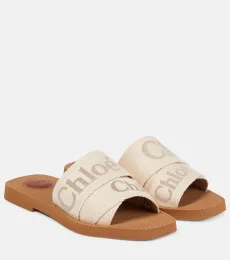 Chloé Mules Woody en toile