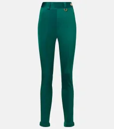 Chloé Pantalones slim de jersey de tiro alto Chloé Pantalones slim de jersey de tiro alto