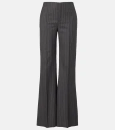 Chloé Pinstriped virgin wool wide-leg pants Chloé Pinstriped virgin wool wide-leg pants