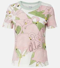 Chloé Printed cotton jersey T-shirt Chloé Printed cotton jersey T-shirt