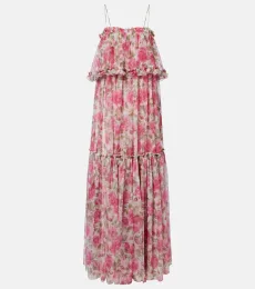 Chloé Robe longue en georgette de soie Chloé Robe longue en georgette de soie
