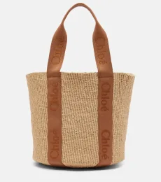Chloé Sac seau Woody Large en raphia Chloé Sac seau Woody Large en raphia