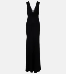 Chloé Silk jacquard and lace gown Chloé Silk jacquard and lace gown