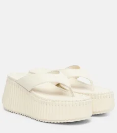 Chloé Tongs Nama 80 à plateforme en cuir Chloé Tongs Nama 80 à plateforme en cuir