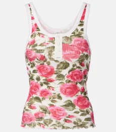 Chloé Top à fleurs en coton mélangé Chloé Top à fleurs en coton mélangé