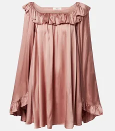 Chloé Vestido corto de satén de seda Chloé Vestido corto de satén de seda