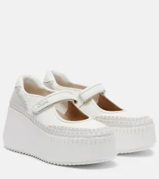Chloé Zapatillas con plataforma Nama de piel con ante Chloé Zapatillas con plataforma Nama de piel con ante