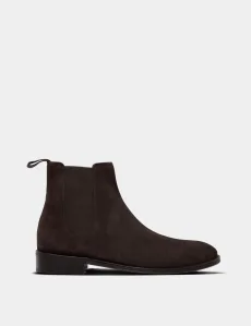 Chocolate Brown Chelsea Boots Suede Plain Men's Chocolate Brown Chelsea Boots Suede Plain Men's