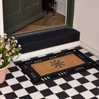 Christmas Coir Insert Snowflake Doormat