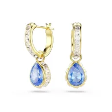 Chroma Gold Pear Cut Blue Drop Earrings Chroma Gold Pear Cut Blue Drop Earrings