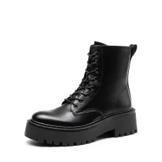 Chunky Non Slip Combat Ankle Boots