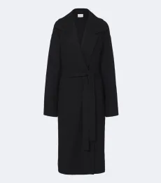 Ciara wool and cashmere-blend wrap coat