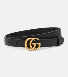 Cinturón de piel con GG Cinturón de piel con GG
