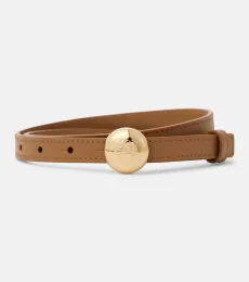 Cinturón Pebble de piel con anagrama