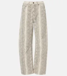 Citizens of Humanity Miro snake-print barrel-leg jeans