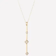 Clarice Gold Bar Pendant Necklace - 18k Gold Plated Clarice Gold Bar Pendant Necklace - 18k Gold Plated