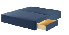 Classic Divan Base, Double - Seven Navy, 2 Drawers