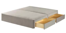 Classic Divan Base - Greek Islands Stone, Drawers, Double