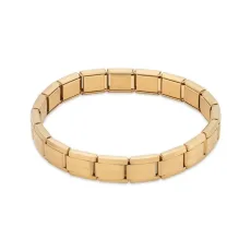 Classic Matte Gold Plated Starter Bracelet - 18 Links Classic Matte Gold Plated Starter Bracelet - 18 Links