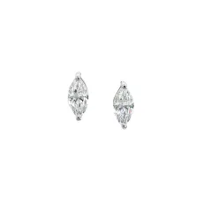 Classy Marquise Cut 8x4 mm Silver Stud Earrings