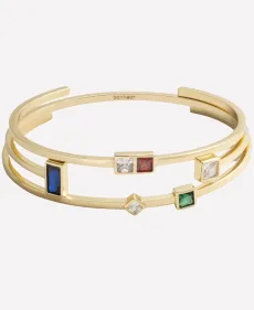Claudette Bracelet Cuffs - 18k Gold Plated Claudette Bracelet Cuffs - 18k Gold Plated