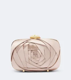Clutch Rose Vivier de satén