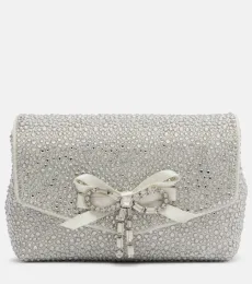 Clutch Soft Bow Mini de satén adornado Clutch Soft Bow Mini de satén adornado